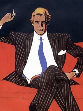 BROWN'SON MEN'S VINTAGE PIN STRIPE (2) PURE WOOL LUXURY BLAZER (PARIS)